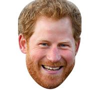 FoxyPrinting Prince Harry Stag Doo on a STICKRoyal Celebrity Cardboard Party Face Mask Fancy Dress