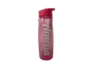 FoxyPrinting Printed Pink Football Water Bottles - Personalized Sports Bottle with Name Print - Leak-Proof Design, Flip-Top or Screw Lid - BPA-Free Hydration for Kids & Athletes