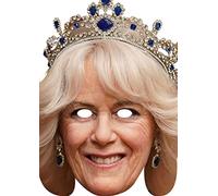 FoxyPrinting Queen Camilla Consort face Mask Royal Fancy Dress Cardboard Celebrity Cardboard Party Face Mask (10 x Queen Camilla Consort)
