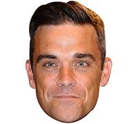 FoxyPrinting ROBBIE WILLIAMS 01 JB - Music Star Fancy Dress Cardboard Celebrity Cardboard Party Face Mask Fancy Dress