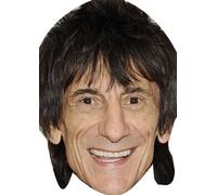 FoxyPrinting Ronnie Wood Celebrity Cardboard Party Face Mask Fancy Dress