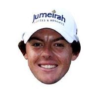 FoxyPrinting RORY MCILROY Celebrity Cardboard Party Face Mask Fancy Dress JB - Golf Fancy Dress Cardboard Celebrity Cardboard Party Face Mask Fancy Dress
