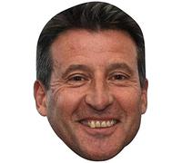 FoxyPrinting Seb Coe 2018 Sports Celebrity Cardboard Party Face Mask Fancy Dress