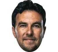FoxyPrinting Sergio Perez Face Mask - F1 Motorsport Celebrity Face Mask - Formula 1 Racing Driver Funny Mask for Stag Do, Hen Night, Fancy Dress & Costume Parties, Ready to Wear