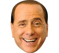 FoxyPrinting Silvio Berlusconi Celebrity Cardboard Party Face Mask Fancy Dress Party Face Fancy Dress