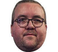 FoxyPrinting Stephen Bunting Celebrity Cardboard Party Face Mask - Professional Darts Player, Fancy Dress Costume Accessory for Hen Do, Stag Do, Birthdays & Sports Party Events, Ready to Wear