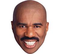FoxyPrinting Steve Harvey Celebrity Cardboard Party Face Mask Fancy Dress