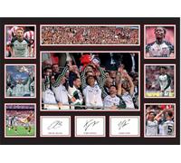 FoxyPrinting Sunderland Wembley Champions V2 Poster Print - 2025 Football Celebration - Stadium Victory Souvenir, A4 Poster + White Frame