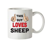 FoxyPrinting This Guy Loves Sheep Personalised Adult Office Mug