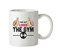 FoxyPrinting This Guy Loves The Gym Personalised Adult Office Mug