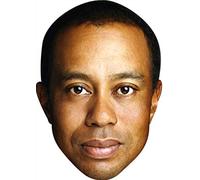 FoxyPrinting Tiger Woods Golf Stars Celebrity Cardboard Party Face Mask Fancy Dress