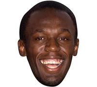 FoxyPrinting Usain Bolt 2018 Celebrity Cardboard Party Face Mask Fancy Dress
