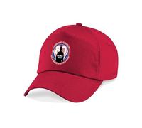 FoxyPrinting VE Day 80th Anniversary Cap - Special Edition Union Jack Hat for Street Parties, Garden Events & Commemorative Celebrations (1945-2025) (Classic Red, Design 4)