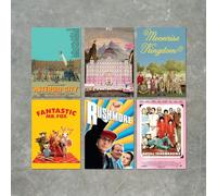 FoxyPrinting Wes Anderson Movies and Film Poster Print Packs - 6 POSTERS, Size A3