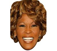 FoxyPrinting Whitney Houston Celebrity Cardboard Party Face Mask Fancy Dress