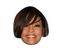 FoxyPrinting Whitney-Houston Celebrity Cardboard Party Face Mask Fancy Dress