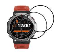 FOXZKISS Pack of 2 Tempered Glass Screen Protectors for Amazfit T-Rex 3, Screen Protector for Amazfit T-Rex 3, 9H Hardness, HD Clear, Bubble-Free, Anti-Scratch, Full Screen Tempered Glass Film