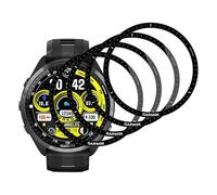 FOXZKISS Pack of 4 Ultra Clear Protective Glass for Garmin Forerunner 965 Tempered Glass Screen Protector, Anti-Fingerprint Film for Garmin Forerunner 965 Screen Protector, Full Coverage Protection