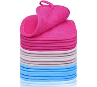 Foxzone Makeup Remover Cloths, Reusable Makeup Remover Pads, Erase Makeup With Just Water, Makeup Remover Set For Eyes, Lips, Foundation with 1 Bag for Laundry & Storage (15pcs)