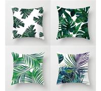 Foyaya Cushion Covers 30x30cm Green Leaves Cushion Cover, Cushion covers Square Double Sided Printing, Outdoor Cushion Suitable for Outdoor Patio Garden Living Room Sofa Farmhouse Decor YG-506
