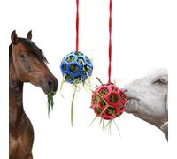 Foycow 2 Pcs Hay Ball for Horses to Play with, Relieve Stress with This Horse Hay Ball, Bright Color Hay Feeder Ball for Horses Goat to Prevent Boredom