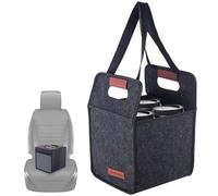 Foyego Reusable Drink Carrier with Handle, Fits 4 Cups | Removable Dividers, Family Size, Multiple Tumbler Caddy, Portable Water Bottle Holder Bag, for Delivery, Car and Travel