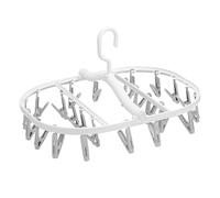 Foyer Nuage Premium Foldable Clothes Drying Hanger with 24 Clips, Anti-Rusty Plastic Drying Rack for Socks, Lingeries, Delicates and Baby Clothes (Grey)