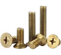 Foyoram M2 M2.5 M3 M4 M5 M6 M8 M10 Brass Countersunk Head Screw Cross Recessed Flat Head Machine Screws Bolts (8mm, M4 20pcs)
