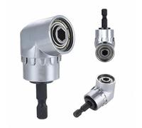 Foyscr 105 Degree Right Angle Drill Attachment, 1/4 Inch Hex Bit Socket Adapter, Power Screwdriver Extension for Tight Spaces, Corner Work