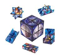 Foyscr 2 in 1 Infinity Cube Toy,6 7 8 9 10 11 years old boy gift for 8-12 years old kids,3D Puzzle Cube set is a birthday gift for girls,boys,children's space solar system decompression puzzle toy