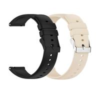Foyscr 2 Pack Silicone Strap, Quick Buckle Waterproof Soft,Stainless Steel Buckle, Unisex Smartwatch Band, Sport Watch Strap (Black Buckle+Starburst-20mm)