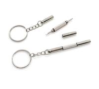 Foyscr 2PCS 3-in-1 Mini Screwdriver Kit - for Eyewear, Watches & Jewelry Repair (with Keychain)