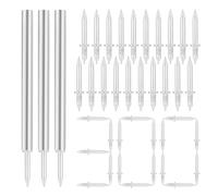 Foyscr 300 Pcs Double Head Skirting Board Nails, Seamless Invisible No Trace Nails, with 3 Sleeve Tools, for Wooden Furniture and Wall Panel Installation