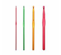 Foyscr 4-Piece Multicolor Aluminum Crochet Hooks Set,Perfect Crochet Hooks for Beginners and Professionals