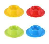 Foyscr 4PCS Egg Holder Set, Silicone Egg Cups, Colorful Egg Holder Tray, Stackable and Storage, Egg Cooker, Kitchen Cookware for Kids Breakfast, Camping (3.38 x 0.9 inches)