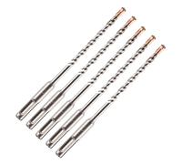 Foyscr 5 Pack SDS Plus Masonry Drill Bit, 6mm x 210mm, Tungsten Carbide Tip, for Stone Concrete Brick Drilling
