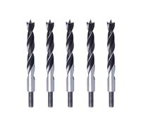 Foyscr 5 Piece 15mm Brad Point Wood Drill Bits, Professional Carbon Steel, Clean Efficient Drilling