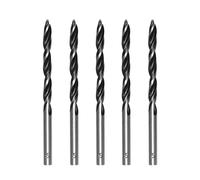 Foyscr 5 Piece 5mm Brad Point Wood Drill Bits, Professional Carbon Steel, Clean Efficient Drilling