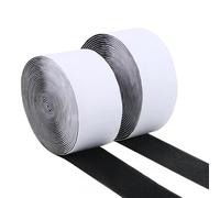 Foyscr 5cm x 10m Heavy Duty Hook and Loop Tape with Adhesive, Black Sticky Velcro Strips for Securing Couch Cushions, Sofa, Carpets and DIY Crafts(White)