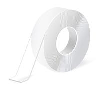 Foyscr Heavy Duty Double Sided Tape, Transparent, Strong Mounting Tape, Multi-Purpose Nano Gel, Reusable, Non-Tracking Wall Tape for Photos, Posters (3m x 3cm x 2mm)