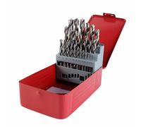 Foyscr Professional 25-Piece HSS Twist Drill Bit Set for Metal Wood Plastic with ProBox Storage Case Drill Driver Accessories High Speed Steel