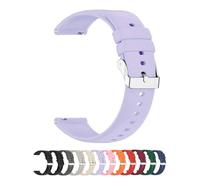 Foyscr Silicone Strap, Quick Buckle Waterproof Soft,Stainless Steel Buckle, Unisex Smartwatch Band, Sport Watch Strap (Light Purple-18mm)