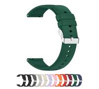 Foyscr Silicone Strap, Quick Buckle Waterproof Soft,Stainless Steel Buckle, Unisex Smartwatch Band, Sport Watch Strap(Green-22mm)