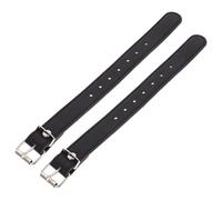 FOYTOKI 1 Pair Adjustable Bike Basket Straps with Pu and Aluminum Alloy Material, Solid Installation and Sturdy Front Bicycle Cargo Basket Belt for Secure Cycling