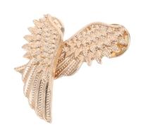 FOYTOKI 1 Pair Angel Wing Brooch Collar Pins in Golden Alloy Retro Vintage Style, Versatile Accessory for Suits and Fashion Clothes, Timeless Punk Lapel Pin for Men and Women