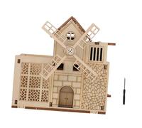 FOYTOKI 1 Set DIY Wooden Puzzle Music Box Pen Holder Self Assembling Craft for Adults Manual Desktop Ornament Educational Enhances Hand Eye Coordination