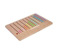 FOYTOKI 1 set Educational Wooden Number Tracing Board with Rainbow Beads Numbers Cognition Color Learning for Montessori Inspired Enhances Logical Thinking Parent Interaction