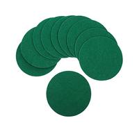 FOYTOKI 10-piece Air Hockey Pusher Pads Replacement Set Medium Size Felt Hitting Bat Patches for Air Hockey Tables Sturdy Accessories for Family Game Nights