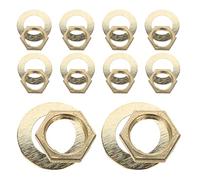 FOYTOKI 10 Sets Quartz Clock Fittings Metal Nuts and Rubber Washers for Wall Clocks Easy to Install Mechanism Parts for Projects and Accurate Timekeeping Repair