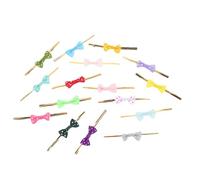 FOYTOKI 100 Pcs Lollipop Sealing Bows Lollipop Twisted Tie 3.14x0.20x0.12inch Flexible Sealing Decorative Bow for Dessert Baking Store Biscuit Bag Random Color